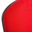Polsterstapelstuhl mit 4-Fu&szlig;-Gestell - schwarz/rot