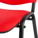 Polsterstapelstuhl mit 4-Fu&szlig;-Gestell - schwarz/rot