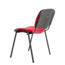 Polsterstapelstuhl mit 4-Fu&szlig;-Gestell - schwarz/rot