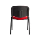 Conference chair without armrests, red