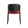 Conference chair without armrests, red