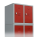 Aufsatzspind 60 cm breit, rot | Lüllmann®