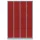Lüllmann® Schließfachschrank, 4 Abteile, 16 Fächern, 1800 x 1170 x 500 mm, grau/feuerrot