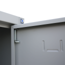 L&uuml;llmann&reg; XL Garderobenschrank, 3 Abteile doppelst&ouml;ckig, H 1950 x B 885 x T 500 mm, grau