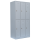 Lüllmann® XL Garderobenschrank, 3 Abteile doppelstöckig, H 1950 x B 885 x T 500 mm, grau