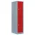 Lüllmann® Garderobenschrank, 1 Abteil doppelstöckig, H 1800 x B 415 x T 500 mm, grau/feuerrot