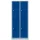 Lüllmann® Garderobenschrank, 2 Abteile doppelstöckig, H 1800 x B 800 x T 500 mm, grau/enzianblau