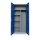 Lüllmann® Mehrzweckschrank mit Flügeltüren, 1800 x 800 x 383 mm, grau/enzianblau