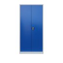 L&uuml;llmann&reg; Mehrzweckschrank mit Fl&uuml;gelt&uuml;ren, 1950 x 925 x 422 mm, grau/enzianblau