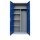Lüllmann® Mehrzweckschrank mit Flügeltüren, 1950 x 925 x 422 mm, grau/enzianblau