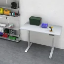 E-Schreibtisch, grau, 60-125 cm hoch, 180x80 cm | L&uuml;llmann&reg;