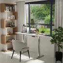 E-Schreibtisch, grau, 60-125 cm hoch, 180x80 cm | L&uuml;llmann&reg;
