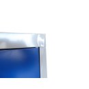 B-WARE - ClassiX Garderobenschrank, 3 Abteile doppelst&ouml;ckig, 1800 x 1185 x 500 mm, lichtgrau/enzianblau