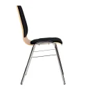 Wooden shell chair without armrests