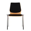 Wooden shell chair without armrests