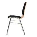 Wooden shell chair without armrests