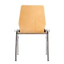 Wooden shell chair without armrests