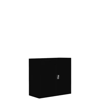 Aktenschrank schwarz, 2 OH, 38 cm tief | Lüllmann®