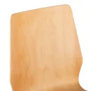 Wooden shell chair without armrests