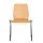 Wooden shell chair without armrests