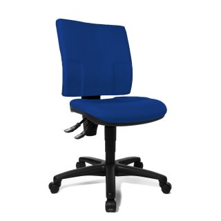 Bürodrehstuhl, Formschaumlehne, GS zertifiziert, blau