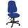 Office swivel chair - black polyamide base - blue