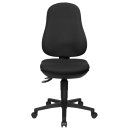 Office swivel chair - black polyamide base - dark grey