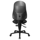 Office swivel chair - black polyamide base - dark grey