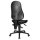 Office swivel chair - black polyamide base - dark grey