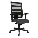 Swivel chair with armrests - Black polyamide base - dark...