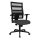 Swivel chair with armrests - Black polyamide base - dark grey