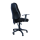 High swivel chair with arm rests - black