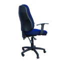 High swivel chair with arm rests - blue