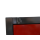 Spind dunkelgrau/rot, 2 Abteile, 60 cm breit | Lüllmann®