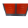 Spind dunkelgrau/rot, 2 Abteile, 60 cm breit | Lüllmann®