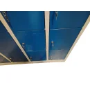 B-WARE - F&auml;cherschrank blau, 120 cm breit, 20 F&auml;cher