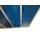 B-WARE - Fächerschrank blau, 120 cm breit, 20 Fächer