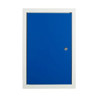 Lüllmann® Wandhängeschrank, 600 x 400 x 300 mm, lichtgrau/blau