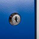 L&uuml;llmann&reg; Wandh&auml;ngeschrank, 600 x 400 x 300 mm, lichtgrau/blau