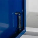 L&uuml;llmann&reg; Wandh&auml;ngeschrank, 600 x 400 x 300 mm, lichtgrau/blau