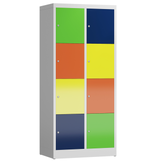 B-WARE - XL Fächerschrank bunt, 80 cm breit, 8 Fächer | Serie ClassiX