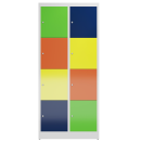 B-WARE - XL F&auml;cherschrank bunt, 80 cm breit, 8 F&auml;cher | Serie ClassiX