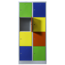 B-WARE - XL F&auml;cherschrank bunt, 80 cm breit, 8 F&auml;cher | Serie ClassiX