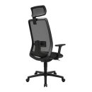 Ergonomischer Netzr&uuml;cken-Drehstuhl mit Bandscheibensitz, anthrazit