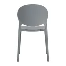 Designstuhl aus Polypropylen, Farbe blaugrau