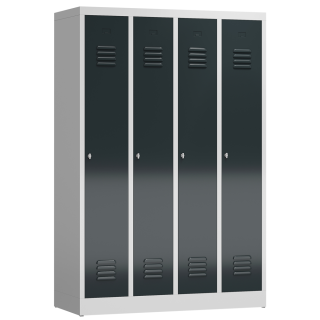 B-WARE - Spind anthrazit, 120 cm breit, 4 Abteile | Serie ClassiX