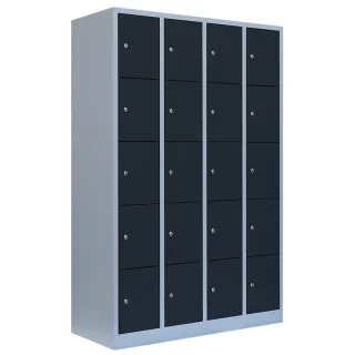 B - Wertfachschrank anthrazit, 120 cm, 20 Fächer | Lüllmann®