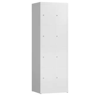 B - Fächerschrank weiß, 60 cm breit, 8 Fächer | Serie ClassiX