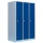 B-WARE - Spind blau, 3 Abteile, 120 cm breit | Lüllmann®