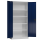 Metallschrank blau, 5 OH, 60 cm tief | Serie ClassiX